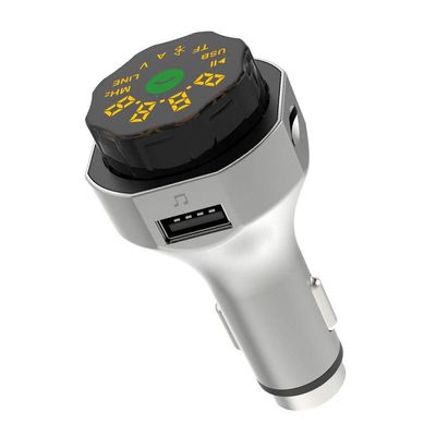 Bluetooth FM Transmitter for Car, Wireless Bluetooth 4.2 in-Car Radio Adapter Car Kit with Handsfree Calling 2 USB Support TF Card U-Disk AUX Voltage Detection