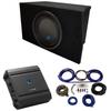 American Sound Connection Alpine Type S S-W10D4 Compatible with Ford Mustang Coupe 2005-2014 Single 10" Sub Box Enclosure with S-A60M Amplifier & 4GA Amp Kit view 1