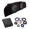 American Sound Connection Compatible with 2003-2015 Infiniti G35 Coupe Alpine Type S S-W10D2 Subwoofer Dual 10" Sub Box Enclosure with S-A60M Amplifier & 4GA Amp Kit view 1