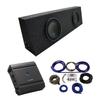 American Sound Connection Universal Regular Standard Cab Truck Alpine Type S S-W10D2 Dual 10" Sub Box Enclosure with S-A60M Amplifier & 4GA Amp Kit view 1