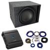 American Sound Connection Alpine Type R Bundle Compatible with Universal Car R-W10D4 Single 10" Loaded Vented Port Sub Box Enclosure with S-A60M Amplifier and 4GA Amp Wiring Kit view 1