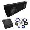 American Sound Connection Universal Regular Cab Truck Alpine Type S S-W10D2 Dual 10" Black Sub Box Enclosure with S-A60M Amplifier & 4GA Amp Kit view 1