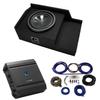 Alpine SWT-10S2 Bundle Compatible with GMC Sierra 1999-2006 Ext Cab Truck Single 10" Sub Box Enclosure with S-A60M Amplifier & 4GA Amp Kit view 1
