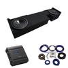 American Sound Connection Compatible with Ford F-150 Ext Super Cab 2000-2003 Truck Alpine SWT-10S4 Dual 10" Sub Box Enclosure with S-A60M Amplifier & 4GA Amp Kit view 1