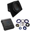 American Sound Connection Bundle Compatible with Mazda Miata MX-5 Convertible 1990-2005 Alpine Type S S-W10D4 Single 10" Sub Box Enclosure with S-A60M Amplifier & 4GA Amp Kit view 1