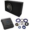 American Sound Connection Universal Regular Standard Cab Truck Alpine Type S S-W10D4 Ported 10" Sub Box Enclosure with S-A60M Amplifier & 4GA Amp Kit view 1