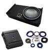 American Sound Connection Alpine Type S Bundle Compatible with 2009-15 Ford F-150 Super Crew Truck S-W12D4 Single 12" Loaded Sub Box Enclosure with S-A60M Amplifier and 4GA Amp Wiring Kit view 1