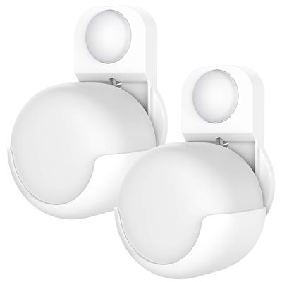 HOLACA Outlet Wall Mount Hanger for Google Nest WiFi Router(2nd Generation), Space Saving Holder, Easy Moved, Cord Management for Google Nest WiFi Router Without Messy Wires and Screws (2 Pack)