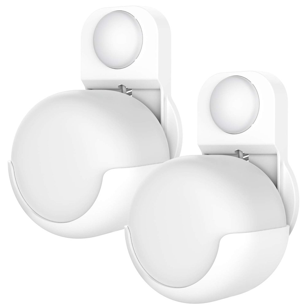 HOLACA Outlet Wall Mount Hanger for Google Nest WiFi Router(2nd Generation), Space Saving Holder, Easy Moved, Cord Management for Google Nest WiFi Router Without Messy Wires and Screws (2 Pack)