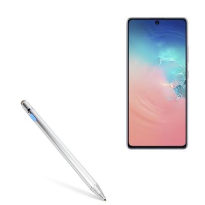 BoxWave Stylus Pen Compatible with Samsung Galaxy A41 - AccuPoint Active Stylus, Electronic Stylus with Ultra Fine Tip - Metallic Silver