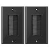 Brush Wall Plate, BNPUHIU Single Gang Wall Plate with Brush, Cable Pass Through for Home Office/AV/HDMI/Phone Wires - 2 Pack Black view 1
