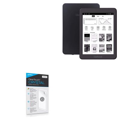 BoxWave Screen Protector Compatible with Boyue Likebook Mars - ClearTouch Crystal (2-Pack), HD Film Skin - Shields from Scratches