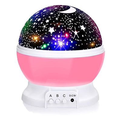 Borelor Star Night Light for Kids, 12 Color Changing Lights Modes with USB Cable, 360Rotating Moon Star Projector Desk Lamp for Bedroom Party Decor & Girls Birthday Gift