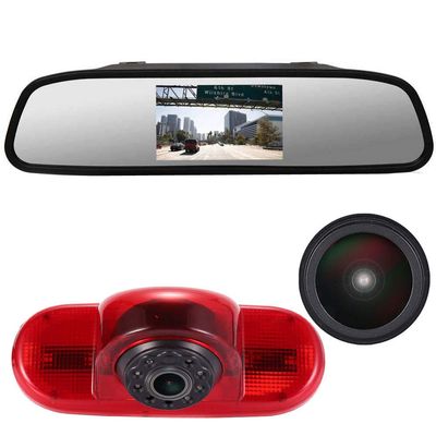 HD 1280x720 Pixels 3rd Brake Light Reverse Camera Brake lamp Parking Camera for Opel Vivaro Surf Concept Life Combo Vauxhall Renault Trafic Fiat Talento Nissan Primastar Van+4.3" car Reverse Screen