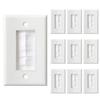 BNPUHIU Single Brush Wall Plate(White/10Pack), Cable Pass Through Insert for Wires, Brush Style Opening Passthrough Cable Plate for Wall Mounted TVs view 1