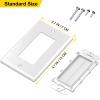 BNPUHIU Single Brush Wall Plate(White/10Pack), Cable Pass Through Insert for Wires, Brush Style Opening Passthrough Cable Plate for Wall Mounted TVs view 4