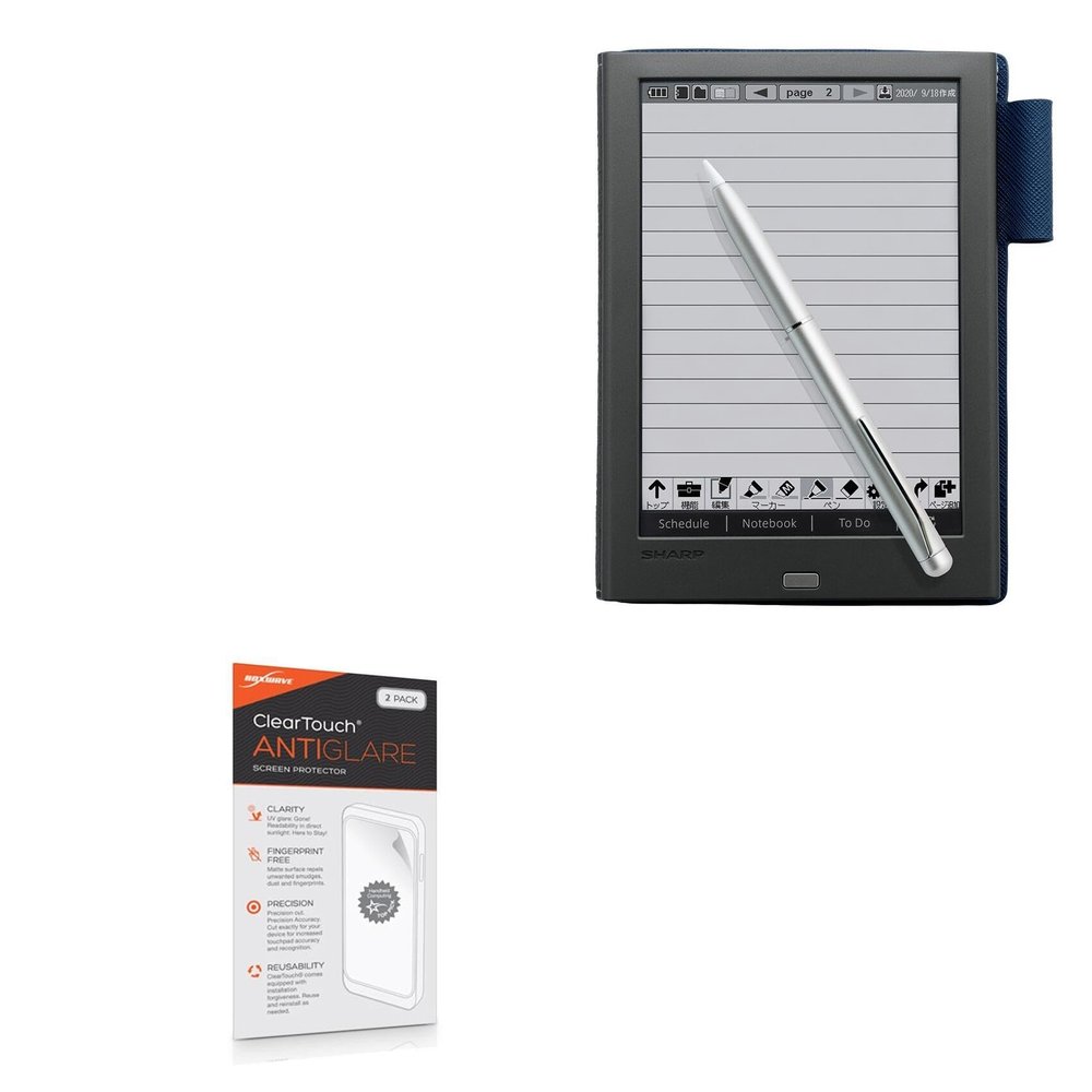 BoxWave Screen Protector Compatible with Sharp WG-PN1 - ClearTouch Anti-Glare (2-Pack), Anti-Fingerprint Matte Film Skin
