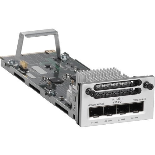 Cisco C3850-NM-4-1G 4-Port 1GB SFP Network Module for 3850 Series (Renewed)