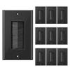 BNPUHIU Wall Plate Cable Pass Through, 10 Pieces Black Single Gang Brush Wall Plate Cover for Low Voltage Cables, HDTV, Home Theater System view 1