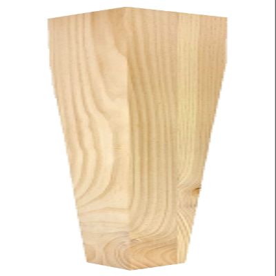 Highland Manor Wood Products 2 Sided Tapered Dining Table Leg - 29" Tall x 3 1/2" Wide - Unfinished Wooden Leg for Kitchen Tables and Desks (Pine) (1 Leg)