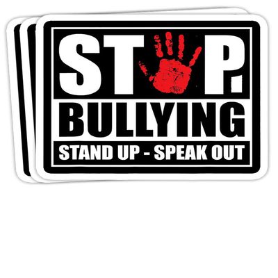 Chilli Purple Anti Bullying Awareness - Stop Bullyings Gift Decorations - 4x3 Vinyl Stickers, Laptop Decal, Water Bottle Sticker (Set of 3)