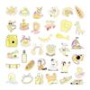 35 pcs VSCO Vinyl Cute Waterproof Stickers for Hydro Flask, Graffiti for Water Bottle Stickers, Skateboard and Laptop Boy Girl Stickers Yellow Style view 1