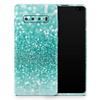 DesignSkinz Turquoise Unfocused Glimmer Protective Vinyl Decal Wrap Skin Cover Compatible with The Samsung Galaxy S20 (Screen Trim & Back Glass Skin) view 1