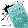 DesignSkinz Turquoise Unfocused Glimmer Protective Vinyl Decal Wrap Skin Cover Compatible with The Samsung Galaxy S20 (Screen Trim & Back Glass Skin) view 3