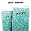 DesignSkinz Turquoise Unfocused Glimmer Protective Vinyl Decal Wrap Skin Cover Compatible with The Samsung Galaxy S20 (Screen Trim & Back Glass Skin) view 4