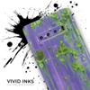 DesignSkinz Purple Metal with Lime Green Rust Protective Vinyl Decal Wrap Skin Cover Compatible with The Samsung Galaxy S20 (Screen Trim & Back Glass Skin) view 3