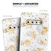 DesignSkinz Karamfila Yellow & Gray Floral V5 Protective Vinyl Decal Wrap Skin Cover Compatible with The Samsung Galaxy S20 (Screen Trim & Back Glass Skin) view 4