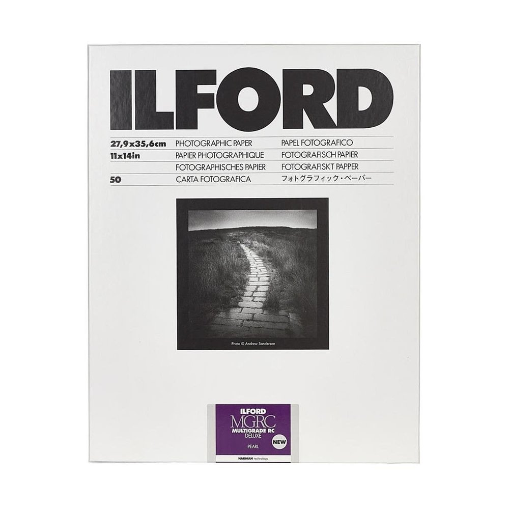 Ilford Multigrade V RC Deluxe Pearl Surface Black & White Photo Paper, 190gsm, 11x14", 50 Sheets