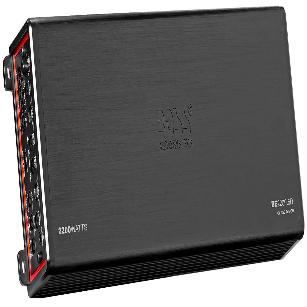 BOSS Audio Systems Elite BE2200.5D 5 Channel Class D Car Amplifier - 2200 Watts, 2 Ohm Stable, Digital, Full Range, Mosfet Power Supply, Great for Speakers and Subwoofers