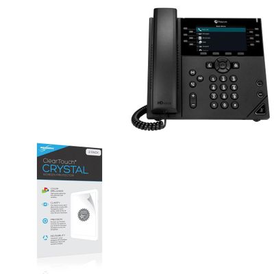 BoxWave Screen Protector Compatible with Polycom VVX 450 - ClearTouch Crystal (2-Pack), HD Film Skin - Shields from Scratches