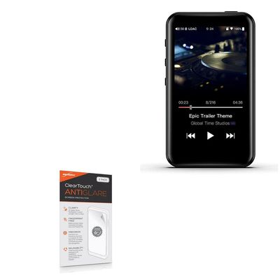 BoxWave Screen Protector Compatible With FiiO M6 - ClearTouch Anti-Glare (2-Pack), Anti-Fingerprint Matte Film Skin