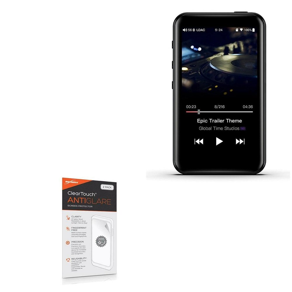BoxWave Screen Protector Compatible With FiiO M6 - ClearTouch Anti-Glare (2-Pack), Anti-Fingerprint Matte Film Skin