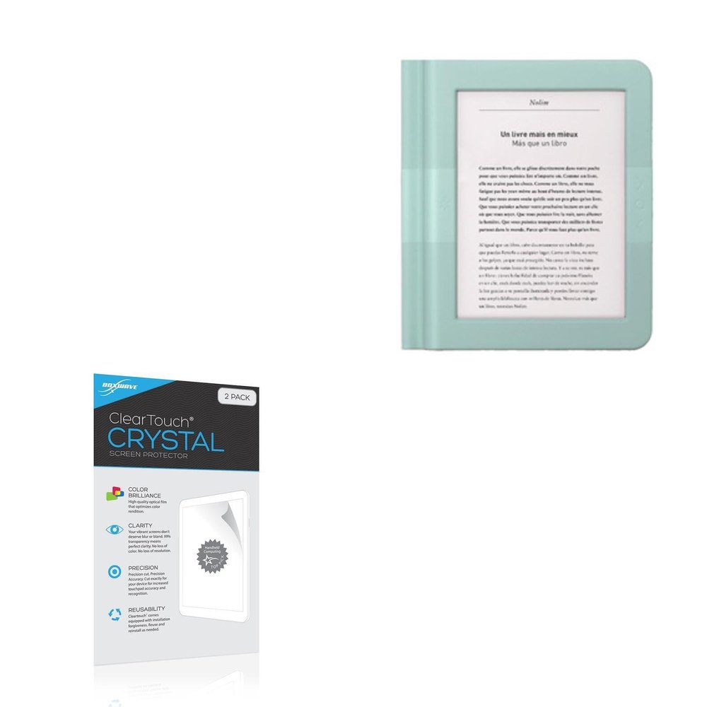 BoxWave Screen Protector Compatible With Nolim e-reader - ClearTouch Crystal (2-Pack), HD Film Skin - Shields From Scratches