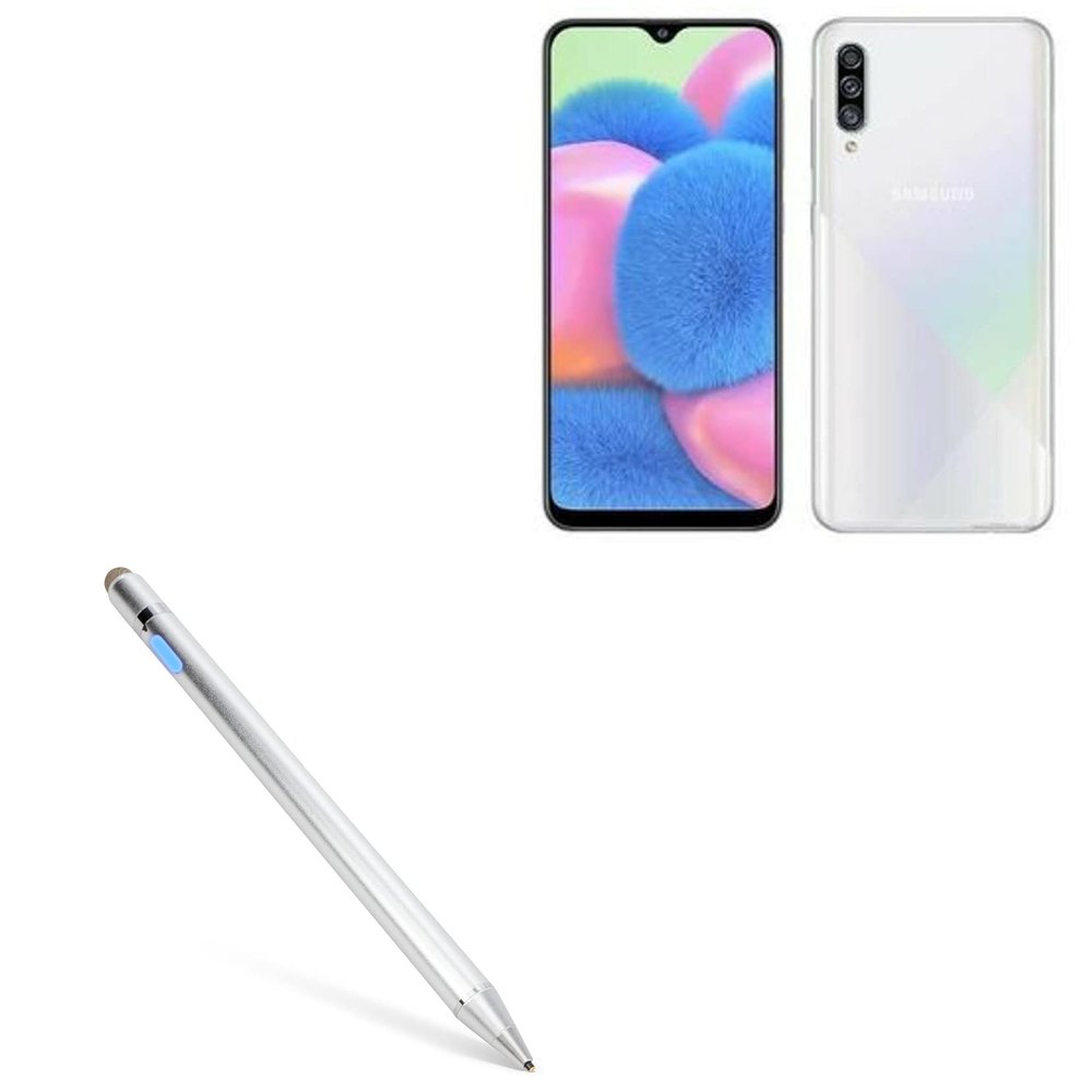 BoxWave Stylus Pen Compatible with Samsung Galaxy A31 - AccuPoint Active Stylus, Electronic Stylus with Ultra Fine Tip - Metallic Silver