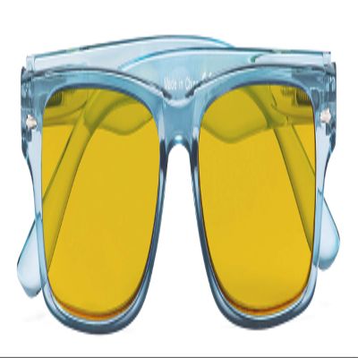 CessBlu Amber Tinted Blue Light Blocking Glasses for Women Reading Computer Screen (Blue)+2.0