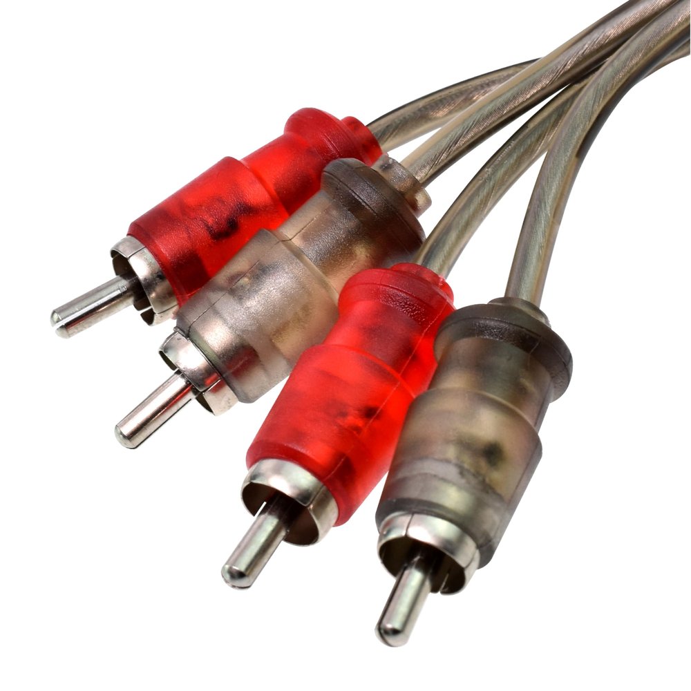 Conext Link Audio RCA Interconnect Cable Patch Male to Male OFC Spiral Braid (12FT, 2 Pack) 13016