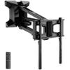 MOUNT-IT! Motorized Fireplace TV Wall Mount | Remote Control Electric Pull Down Mantel Mounting Bracket, Up to 77 Lbs Weight Capacity, Height Adjustable, Swivel, VESA 600x400 Compatible view 1