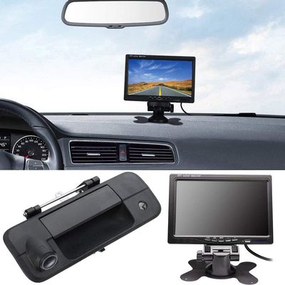 1280x720 Pixels 1000 TV Lines Trunk Handle Reversing Camera Tailgate Handle Vehicle Camera Parking Reverse for Toyota Tundra 2007-2013 Tailgate Handle Toyota Tacoma 2016-2018+7" Reverse Monitor