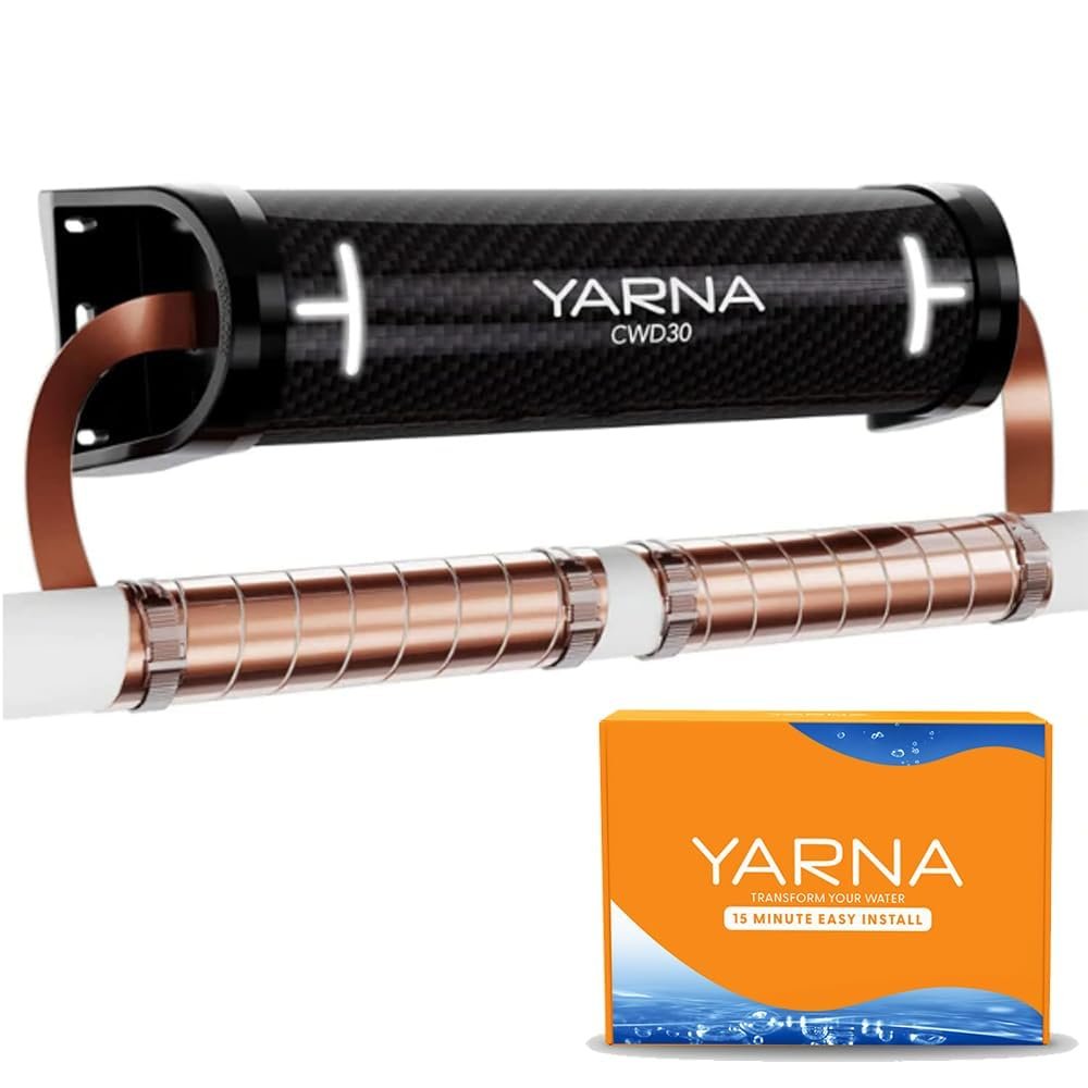 YARNA Capacitive Electronic Water Descaler Whole House Solution - No-Salt Softener System, Reduces Limescale Effects and Mineral Buildup - Model CWD230, Compatible with Pipes Up of to 2 Inches