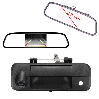 1280x720 Pixels 1000 TV Lines Trunk Handle Reversing Camera Tailgate Handle Vehicle Camera Parking Reverse for Toyota Tundra 2007-2013 Tailgate Handle Toyota Tacoma 2016-2018+4.3" Reverse Screen