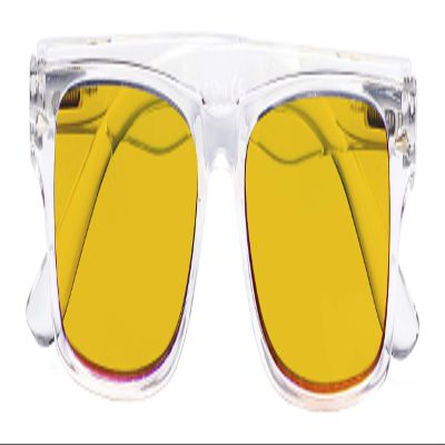 CessBlu Amber Tinted Blue Light Blocking Glasses for Women Reading Computer Screen (Transparent)+1.0