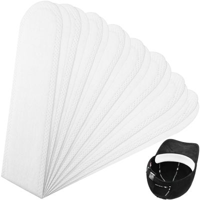 Gejoy Hat Sweat Liner 30 Pcs Hat Sweat Protector Disposable Cap Sweatband for Women Men Golf Baseball(White)