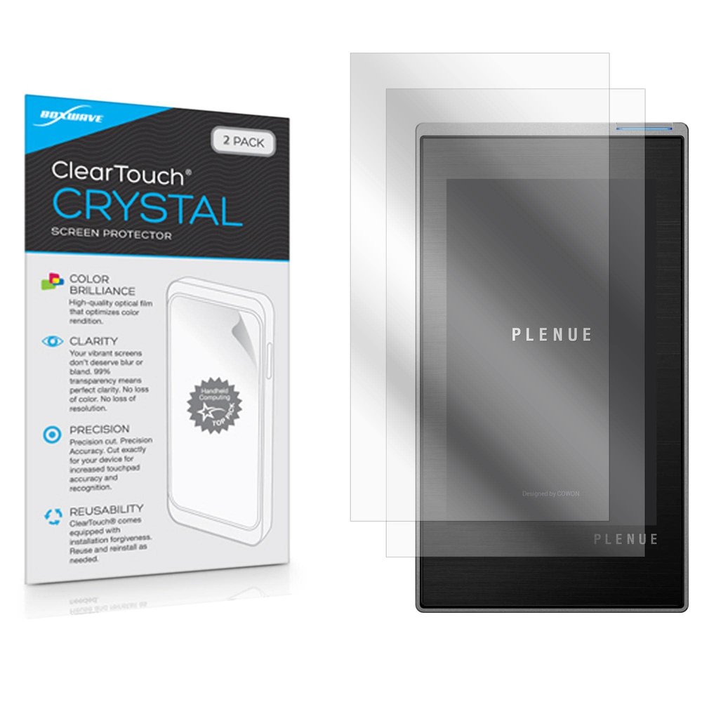 BoxWave Screen Protector Compatible with Cowon Plenue 1 - ClearTouch Crystal (2-Pack), HD Film Skin - Shields from Scratches