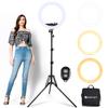 Ring Light with Tripod Stand, Yesker 14 Inch LED Ringlight Kit with Phone Holder Adjustable Color Temperature Circle Lighting, Led Photo Beauty Ring Lights for Camera for Vlog, Makeup, Video Shooting view 1