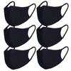 FECEDY 6pcs/Pack Black Mask Windproof Dustproof Masks Breathable Reusable Washed for Outdoor Sport Half Face Earloop Cotton Masks view 1