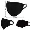 FECEDY 6pcs/Pack Black Mask Windproof Dustproof Masks Breathable Reusable Washed for Outdoor Sport Half Face Earloop Cotton Masks view 2